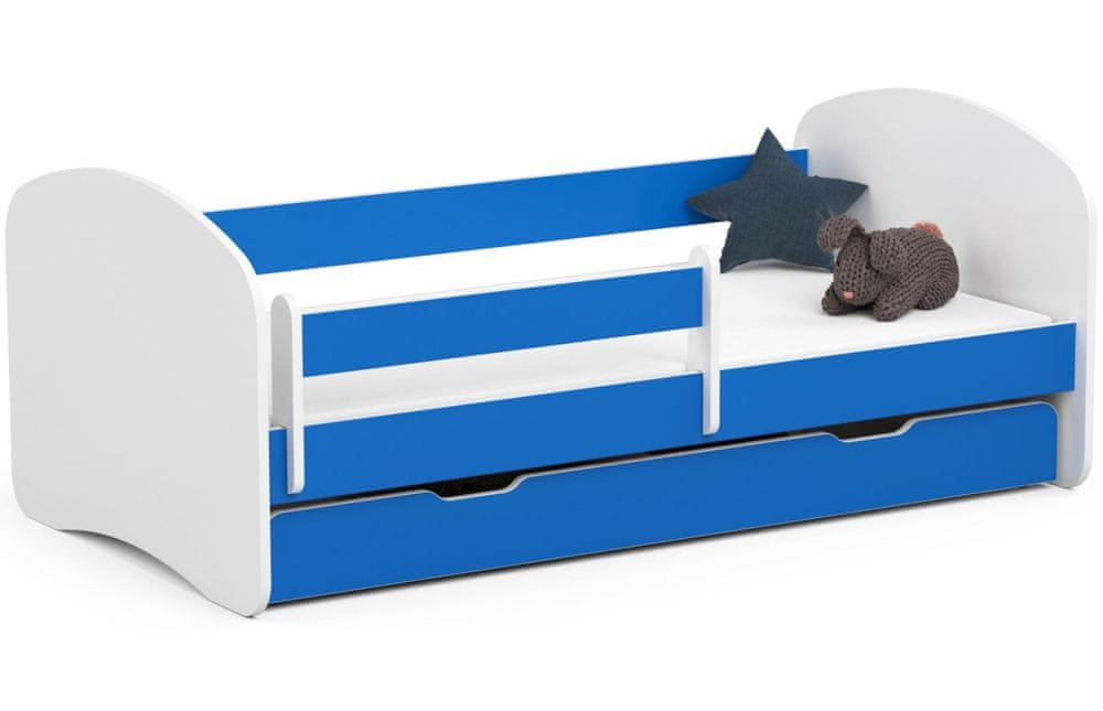 Akord Detská posteľ SMILE 160x80 cm modrá
